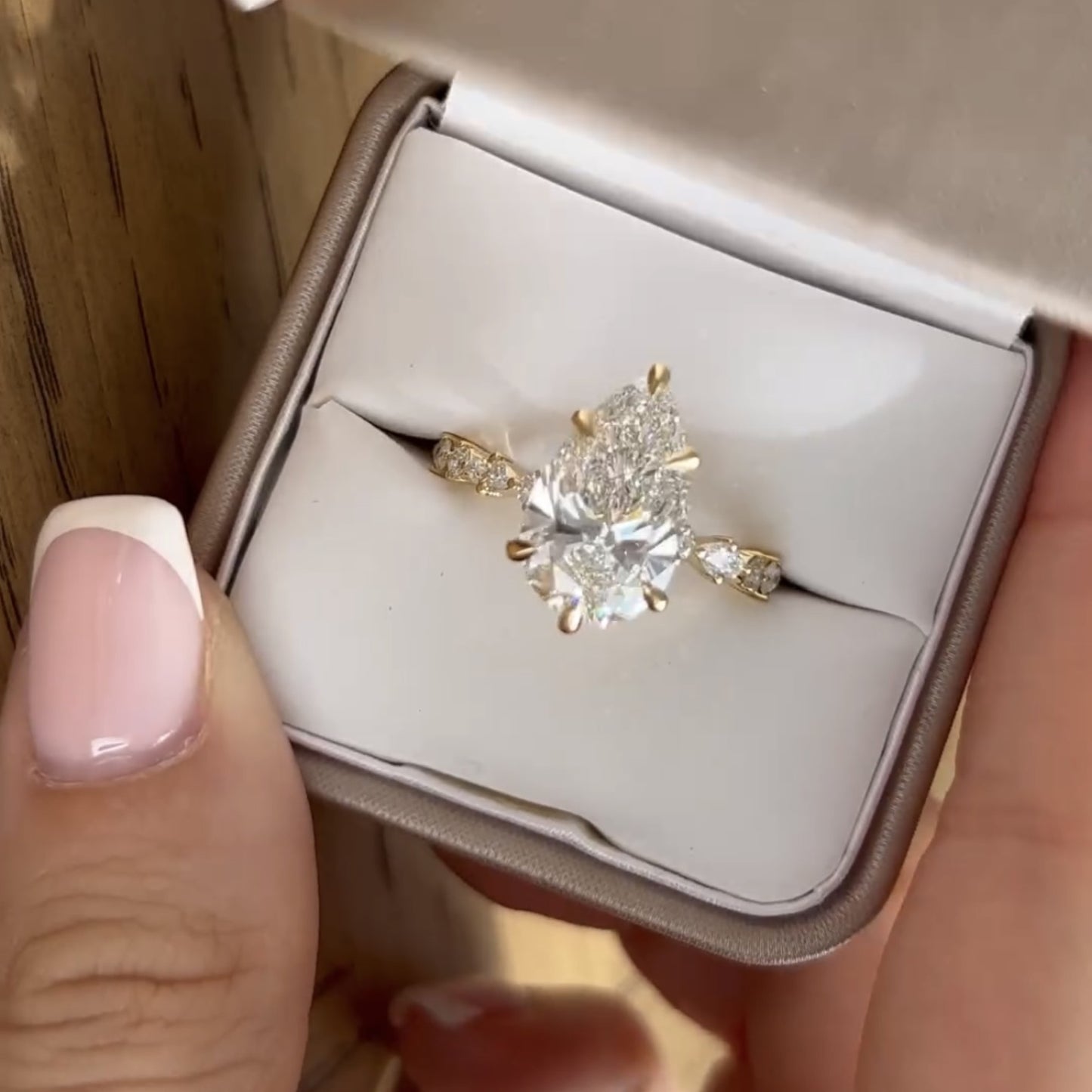 pear cut moissanite engagement ring solid gold wedding ring teardrop ring anniversary rings for women handmade ring promise ring