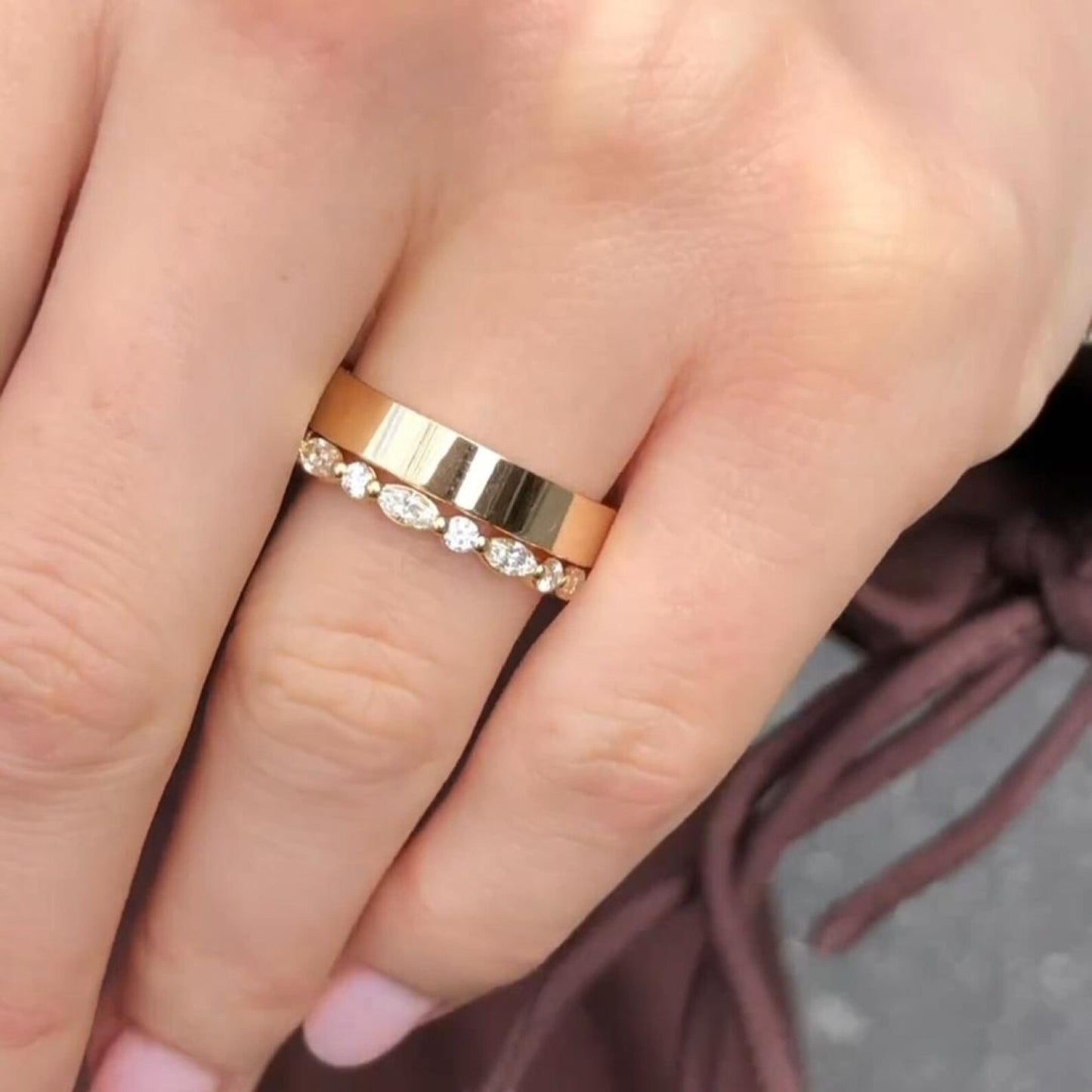 emerald cut moissanite engagement ring set radiant bridal set wedding ring set anniversary ring with two matching band