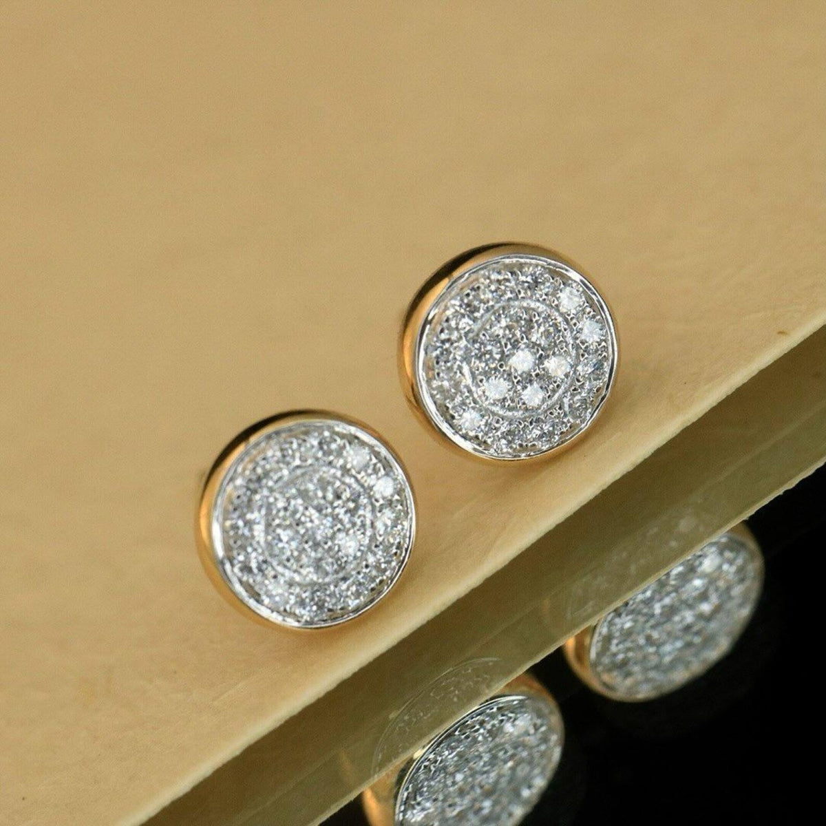 1.32 tcw round cut moissanite diamond stud earring minimalist morden jewellery