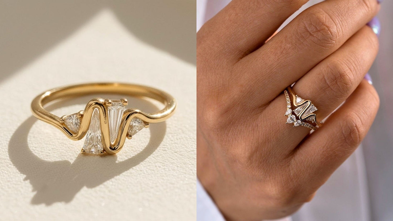 Antique Style Rings - Moissanite Diamonds - Engagement Rings