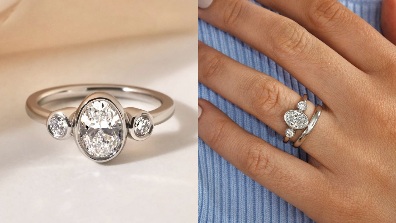 Bezel Rings- Lab Grown Diamonds - Engagement Rings