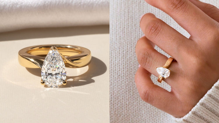 Solitaire Rings - Moissanite Diamonds Jewelry