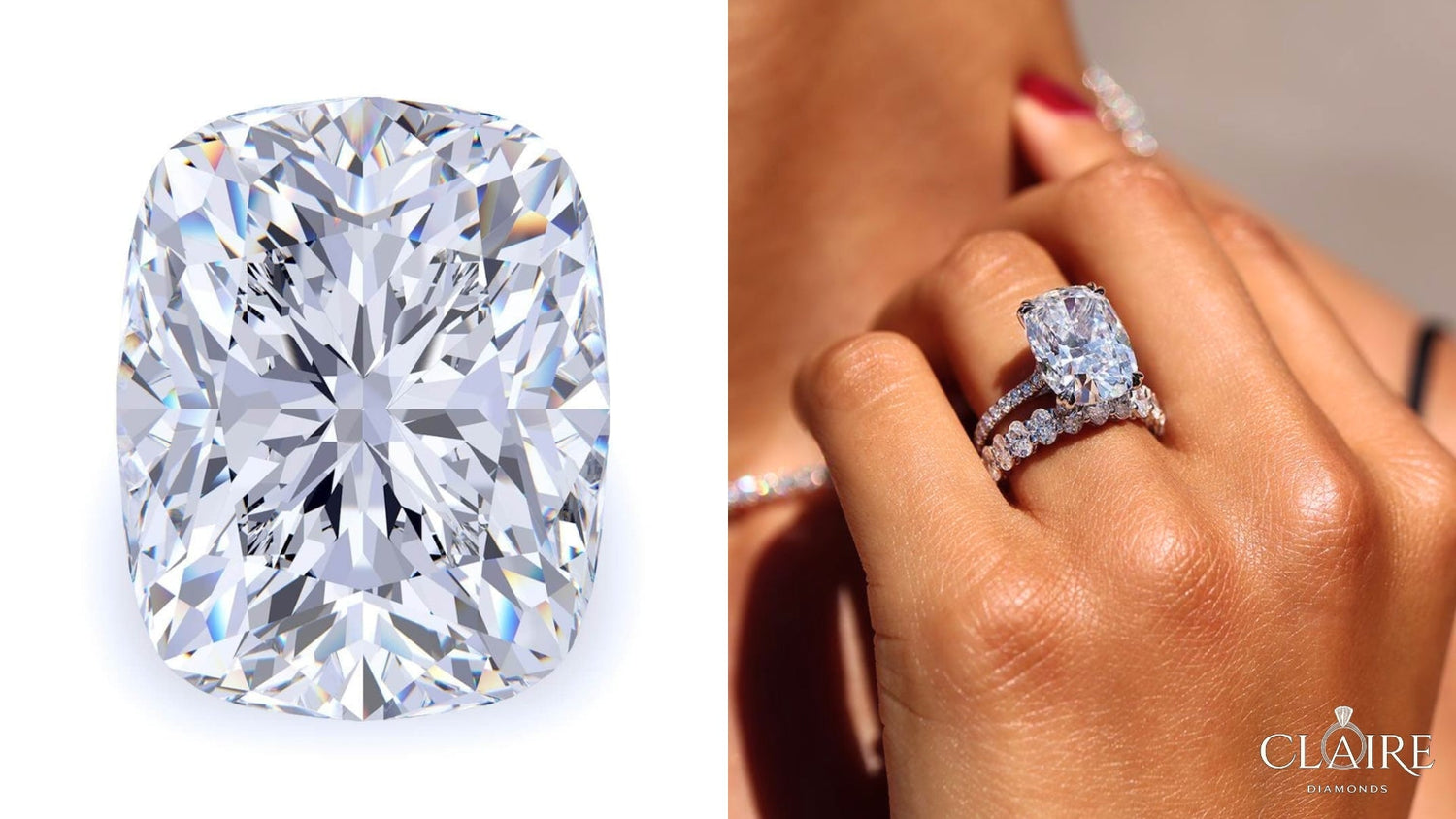 Elongated Cushion - Lab Grown Diamond Jewelry