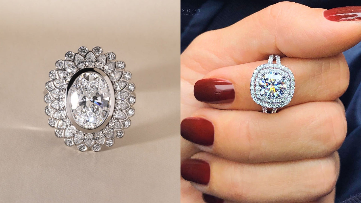 Halo Rings - Moissanite Diamonds - Engagement Rings