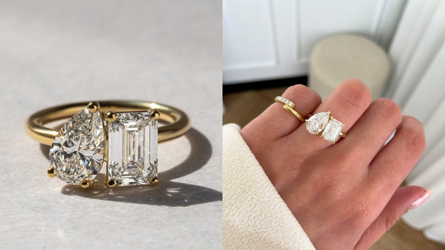 Toi Et Moi Rings - Moissanite Diamonds - Engagement Rings