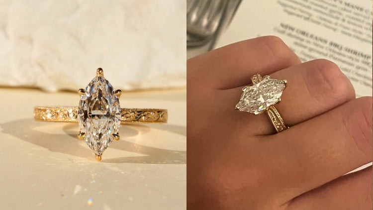 Vintage Style Rings - Moissanite Diamonds - Engagement Rings