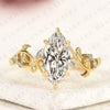 Nature Inspired Marquise Cut Moissanite Diamond Engagement Ring | Vintage Leaf Vine Ring