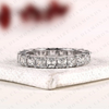 3.15 TCW Asscher Cut Moissanite Diamond Eternity Band, Full Eternity Wedding Ring, White Gold Anniversary Band, Elegant Diamond Ring