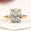 Elongated Cushion Cut Moissanite Diamond Solitaire Engagement Ring Classic Gold Wedding Ring Minimalist Bridal Ring Anniversary Gift for Women.