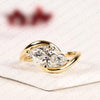 Modern Marquise Cut Lab Grown Diamond Ring | East West Diamond Ring | Elegant Yellow Gold Solitaire Engagement Ring