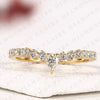 0.64 TCW Classic Pear Cut Lab Grown Diamond Anniversary Ring with Delicate Round Brilliant Diamonds and Everyday Sparkle