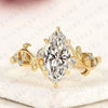 Nature Inspired Marquise Cut Lab Grown Diamond Engagement Ring | Vintage Leaf Vine Ring