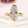 Signature Old Mine Oval Lab Grown Diamond Solitaire Engagement Ring with Refined Style