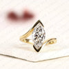 Marquise Cut Lab Grown Diamond Engagement Ring, Modern Bezel Set Solitaire Ring, Minimalist Gold Wedding Ring, IGI Certified Diamond Ring