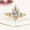 Marquise Cut Lab Grown Diamond Engagement Ring Five Stone Diamond Ring