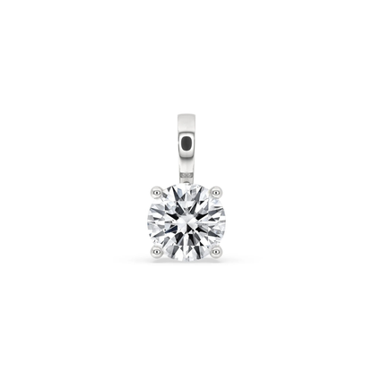 1 CT Round Cut Moissanite Pendant with Brilliant Shine