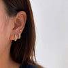 1.50 TCW Round Cut Lab Grown Diamond Huggie Hoop Earrings in Gold Minimalist Everyday Luxury Hoop Earrings for Women