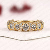 3.35 TCW Round Cut Lab Grown Diamond Band Luxury Vintage Ornate Gold Band Multi Stone Wedding Band Elegant Anniversary Jewelry
