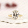 Oval Moissanite Diamond Solitaire Ring for Modern Engagements and Lasting Love