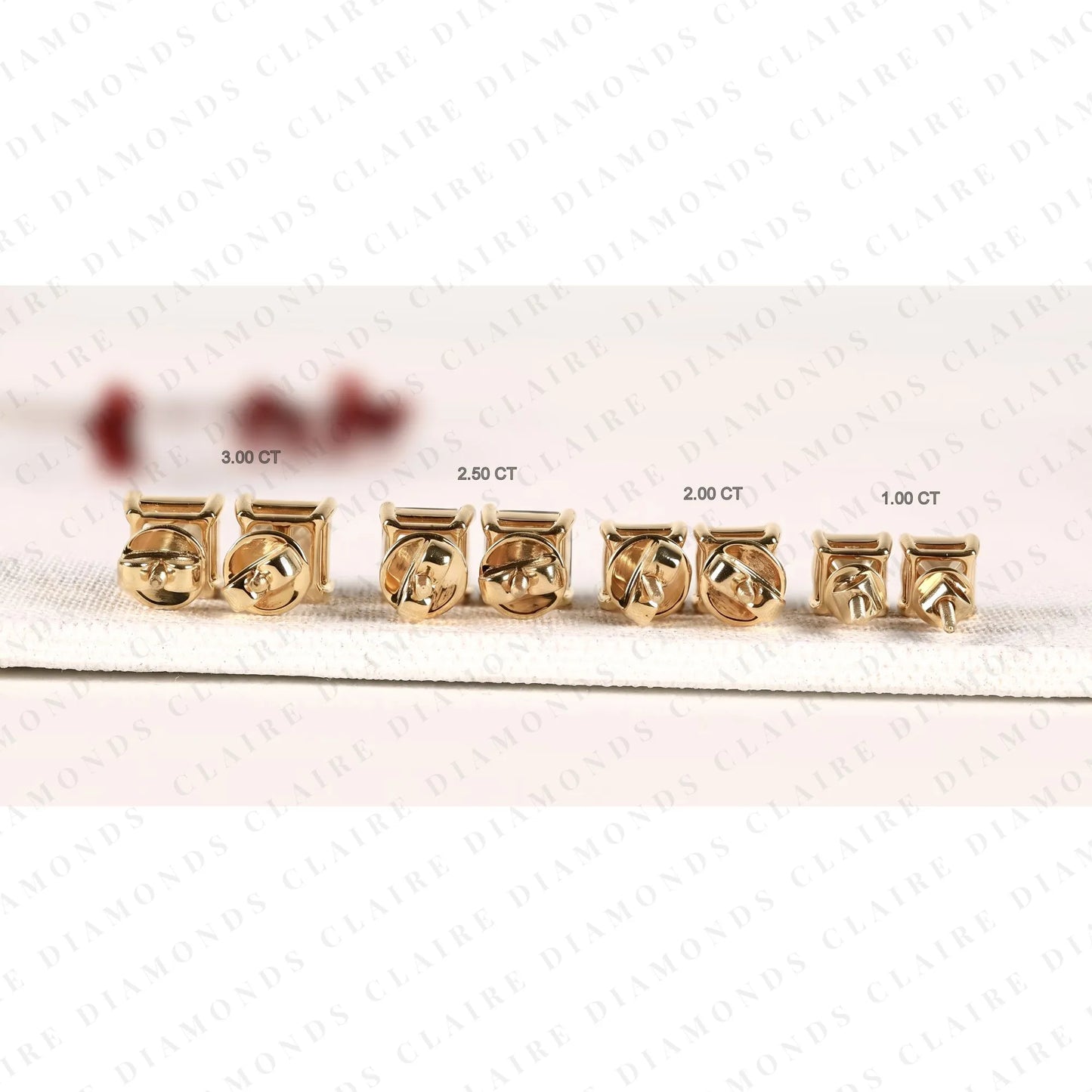 asscher cut lab grown diamond stud earrings classic solitaire earrings elegant luxury bridal jewelry timeless gift for her