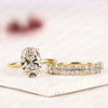 Oval Cut Moissanite Diamond Engagement Ring Set Oval Diamond Bridal Ring Set Engagement Ring