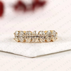 1.61 TCW Oval Cut Lab Grown Diamond Band Half Eternity Wedding Elegant Stackable Bridal Band For Her