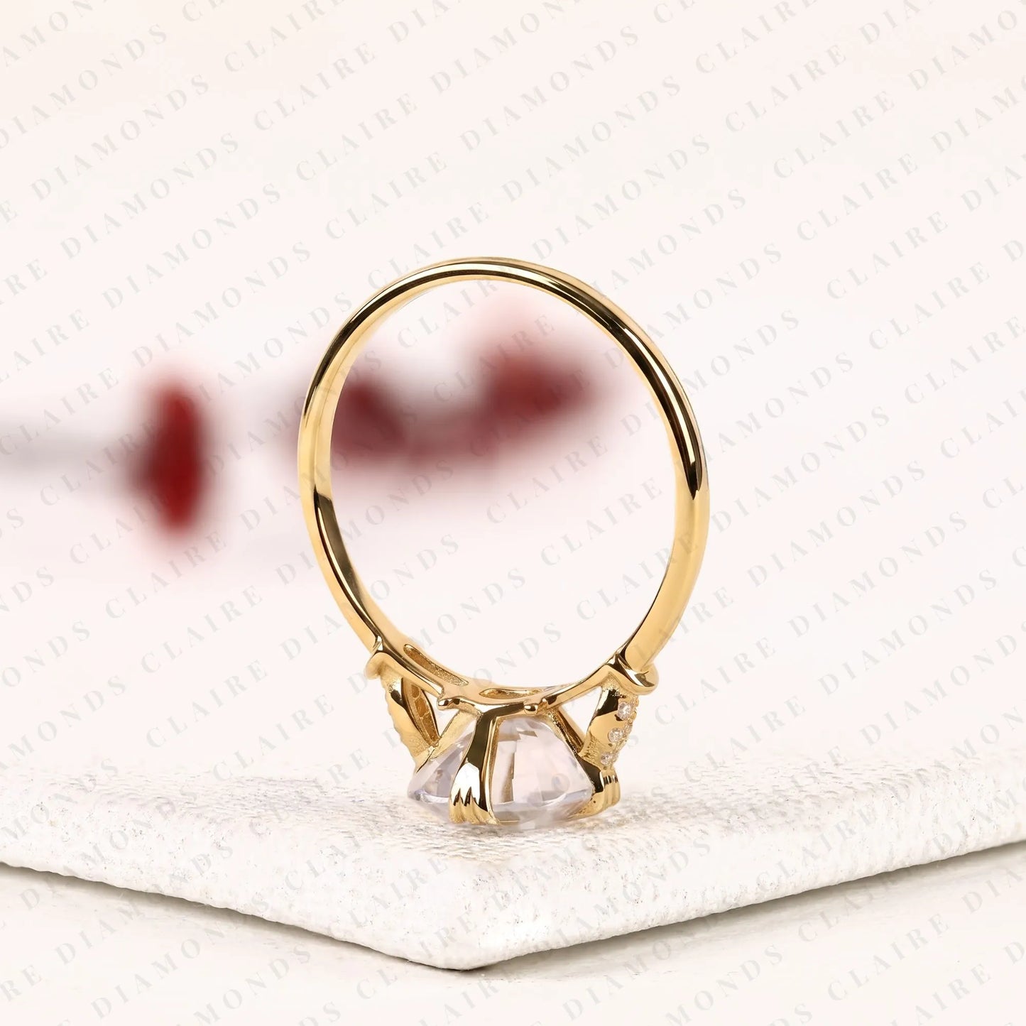 cushion rose cut lab grown diamond engagement ring vintage setting unique bridal ring with antique inspired