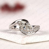 Marquise Cut Lab Grown Diamond East West Bypass Engagement Ring in Gold With Round Side Stones , Modern Bridal Jewelry.