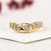 1.15 TCW Princess & Round & Pear & Emerald Cut Lab Grown Diamond Band Multi Stone Gold Wedding Elegant Anniversary Band  for Women