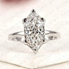 Dutch Marquise Cut Moissanite Diamond Engagement Ring Solitaire White Gold Ring Elongated Diamond Bridal Ring Minimalist Wedding Ring