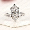 Dutch Marquise Cut Lab Grown Diamond Engagement Ring Solitaire White Gold Ring Elongated Diamond Bridal Ring Minimalist Wedding Ring