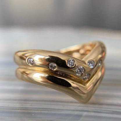 0.24 TCW Elegant V-Shape Diamond Chevron Ring in Lab Grown Minimalist Stackable Fine Jewelry