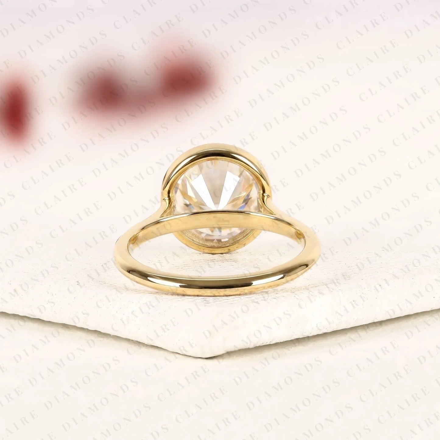 luxury round brilliant lab grown diamond solitaire engagement ring with timeless modern elegance bezel engagement ring