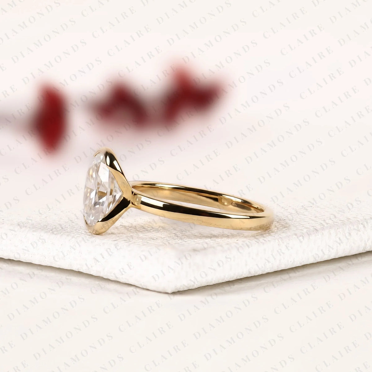 old mine elongated cushion cut lab grown diamond bezel ring | sculpted gold minimalist engagement ring | modern geometric bridal jewelry
