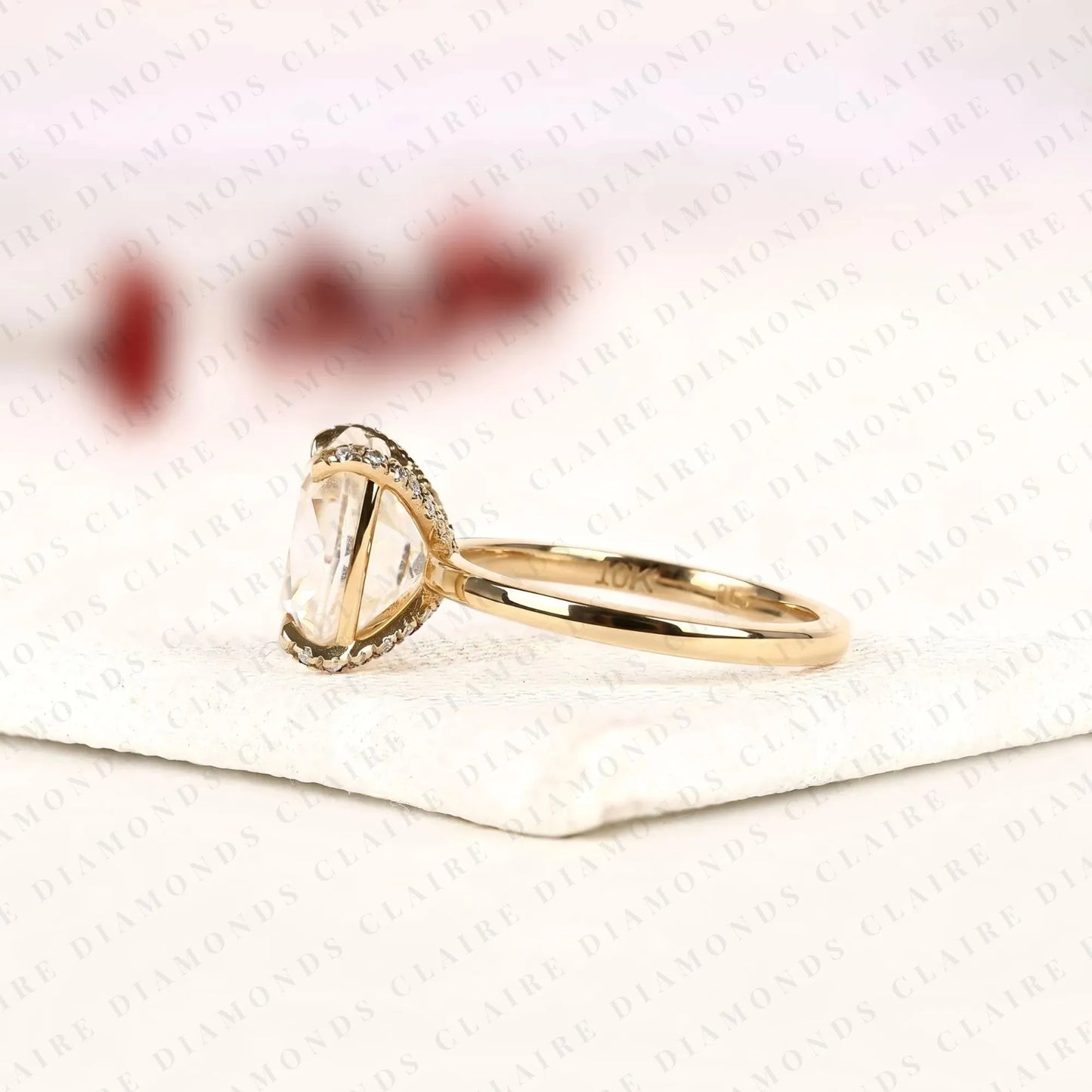 elongated cushion cut lab grown diamond solitaire engagement ring classic gold wedding ring minimalist bridal ring igi certified anniversary gift for women