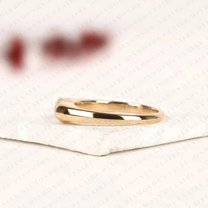 Minimalist Marquise Cut Solitaire Lab Grown Diamond Engagement Ring in Yellow Gold | Modern Bezel-Inspired Promise Ring for Women.