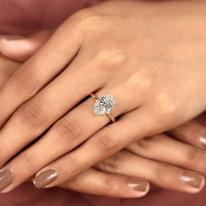 Classic Oval Cut Solitaire Moissanite Diamond Engagement Ring in Yellow Gold | Minimalist Wedding Ring for Women | Timeless Anniversary Gift.