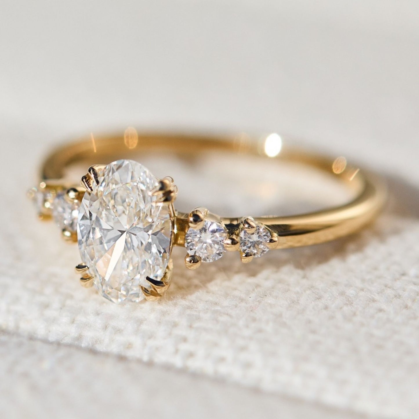elegant oval cut diamond engagement ring moissanite minimalist bridal ring