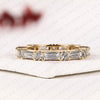 1.98 TCW Baguette & Octagon Lab Grown Diamond Band Geometric Eternity Wedding Stackable Band Modern Bridal Jewelry