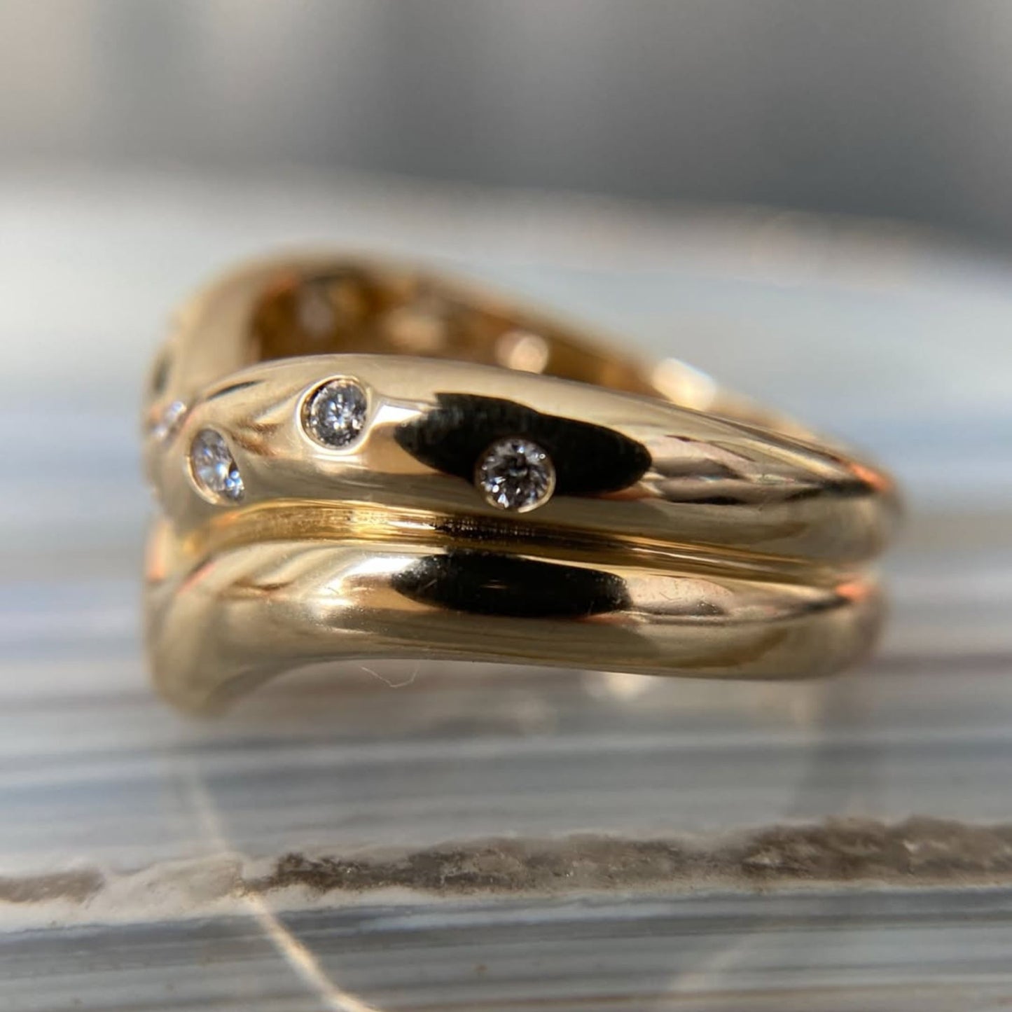 0.24 tcw elegant v-shape diamond chevron ring in lab grown minimalist stackable fine jewelry
