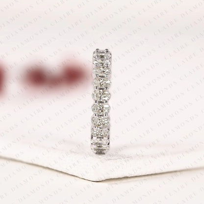 3.90 TCW Oval Cut Lab Grown Diamond Band Eternity Classic Stackable Band Elegant Anniversary Timeless Bridal Jewelry