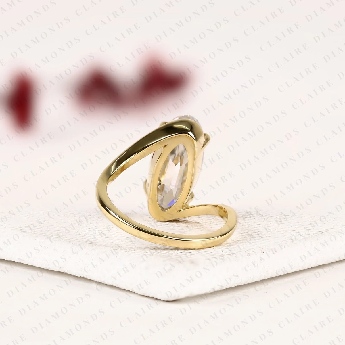 old mine moval cut lab grown diamond engagement ring | unique gold solitaire ring | vintage inspired modern bridal jewelry
