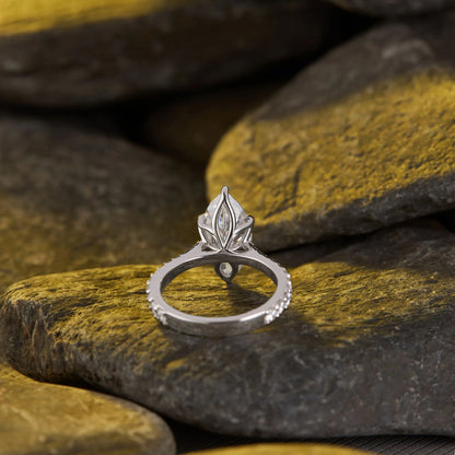 Brilliant Lab Grown Marquise Cut Diamond Ring for Elegant Everyday Glamour Engagement Ring