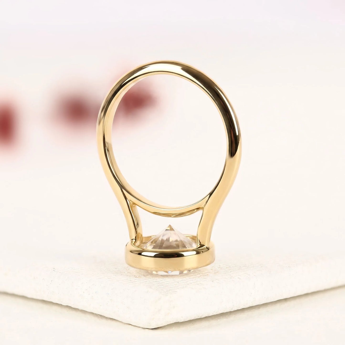 luxury round brilliant lab grown diamond solitaire engagement ring with timeless modern elegance