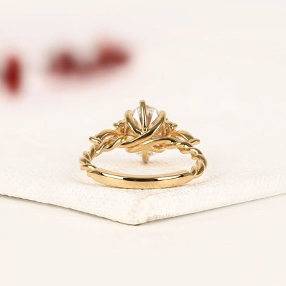 Curved Chevron Wedding Band Set with Elongated Oval Cut Lab Grown Diamond Ring | Vintage V-Shaped Bridal Set | Unique Anniversary Ring for Women