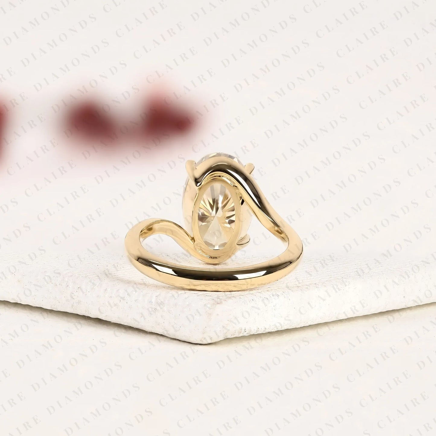 bypass oval cut lab grown diamond engagement ring | modern solitaire promise ring for everyday luxury wear