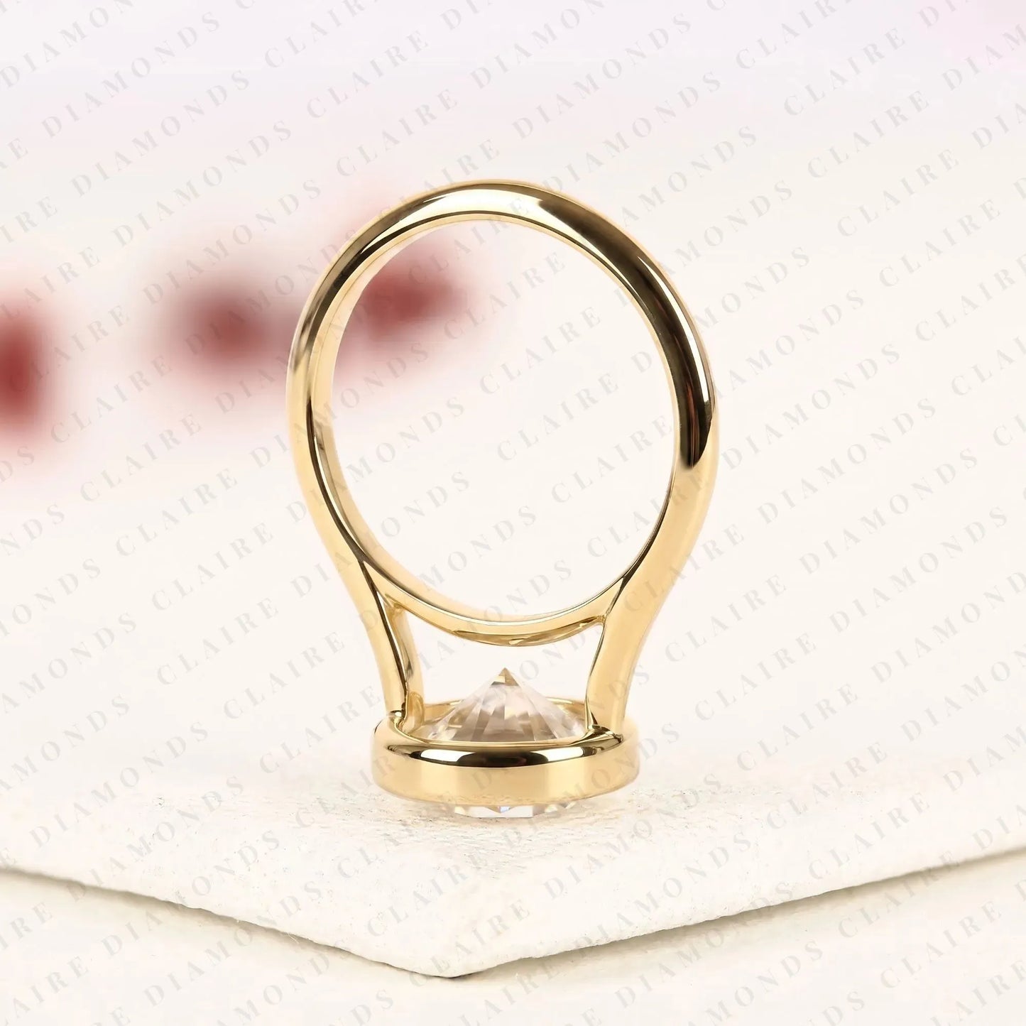 luxury round brilliant lab grown diamond solitaire engagement ring with timeless modern elegance bezel engagement ring