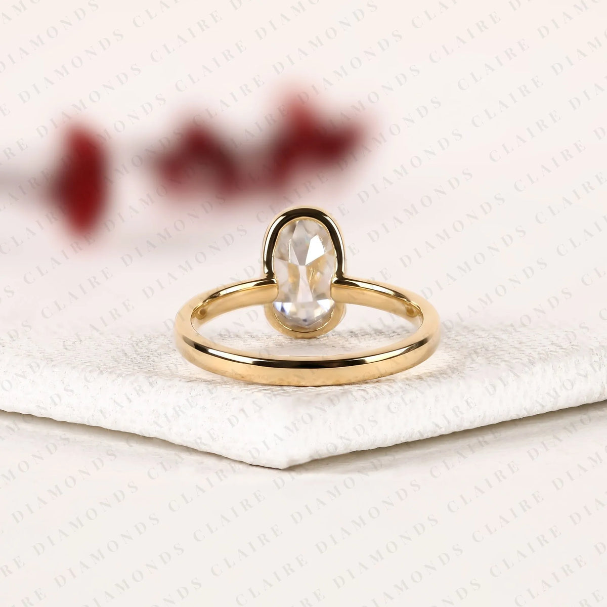 old mine elongated cushion cut lab grown diamond bezel ring | sculpted gold minimalist engagement ring | modern geometric bridal jewelry
