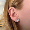 2.00 TCW Floral Marquise & Round Cut Lab Grown Diamond Stud Earrings, Luxury Flower Cluster Diamond Earrings Wedding Gift Earrings