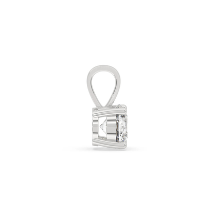 1 CT Round Cut Moissanite Pendant - back view